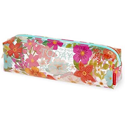 Legami , Uniseks transparant etui voor volwassenen, FLOWERS, uniek Legami , Uniseks transparant etui voor volwassenen, FLOWERS, uniek