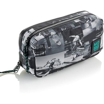Miquelrius Etui met twee vakken, rechthoekig schooletui, ritssluitingen van duurzaam kunststof, metalen handgrepen, etui 210 x 100 x 70 mm, Skate Park, grijs, 200 x 100 x 70 cm, grijs., Etui met Miquelrius Etui met twee vakken, rechthoekig schooletui, ritssluitingen van duurzaam kunststof, metalen handgrepen, etui 210 x 100 x 70 mm, Skate Park, grijs, 200 x 100 x 70 cm, grijs., Etui met
