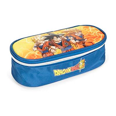 COMIX Franco Cosimo Panini DRAGONBALL Ovaal pennenetui voor meisjes en kinderen, met ritssluiting en ritssluiting, schooletui met binnenvak voor schrijfwaren en penhouder, 22 x, Blauw, informeel COMIX Franco Cosimo Panini DRAGONBALL Ovaal pennenetui voor meisjes en kinderen, met ritssluiting en ritssluiting, schooletui met binnenvak voor schrijfwaren en penhouder, 22 x, Blauw, informeel