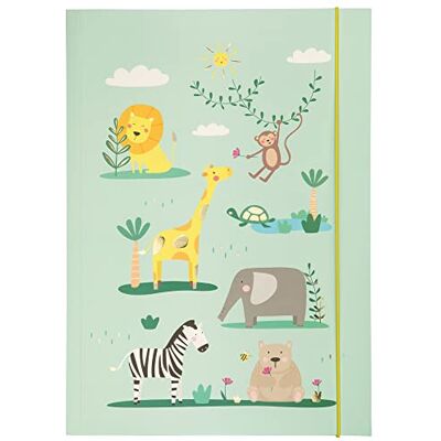 Folia 69014 map A3 Hot Foil Happy Safari van stevig karton met elastiek Folia 69014 map A3 Hot Foil Happy Safari van stevig karton met elastiek