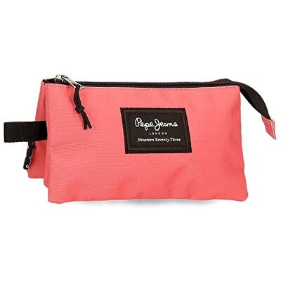 Pepe Jeans , koraal, drievoudig etui, Koraal, Drievoudig etui Pepe Jeans , koraal, drievoudig etui, Koraal, Drievoudig etui