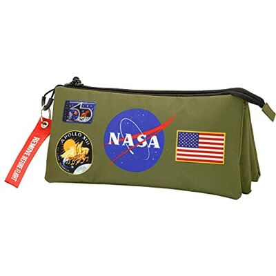 KARACTERMANIA NASA Khaki Triple-Fan Totee, meerkleurig, Talla única, drievoudige mapje FAN Khaki, Meerkleurig, Talla única, FAN Khaki drievoudige etui KARACTERMANIA NASA Khaki Triple-Fan Totee, meerkleurig, Talla única, drievoudige mapje FAN Khaki, Meerkleurig, Talla única, FAN Khaki drievoudige etui