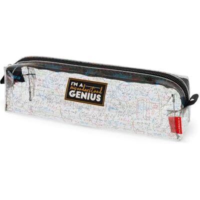 Legami Transparant etui voor potloden, markeerstiften, schoolpennenhouder voor kinderen, jongens en volwassenen, ritssluiting, afmetingen 19,5 x 5,5 x 5,5 cm, Genius, praktisch Legami Transparant etui voor potloden, markeerstiften, schoolpennenhouder voor kinderen, jongens en volwassenen, ritssluiting, afmetingen 19,5 x 5,5 x 5,5 cm, Genius, praktisch