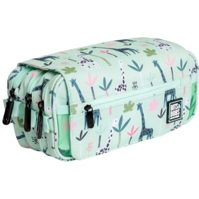 PracticOffice Drievoudig design etui met grote binnenvakken met individuele ritssluiting voor school- en reismateriaal, Meerkleurig, Schooltassen PracticOffice Drievoudig design etui met grote binnenvakken met individuele ritssluiting voor school- en reismateriaal, Meerkleurig, Schooltassen