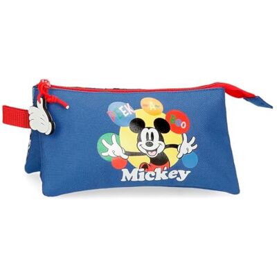 Disney Joumma Mickey Peek a Boo etui, drievoudig blauw, 22 x 12 x 5 cm, polyester L, blauw, drievoudig etui, Blauw, Drievoudig etui Disney Joumma Mickey Peek a Boo etui, drievoudig blauw, 22 x 12 x 5 cm, polyester L, blauw, drievoudig etui, Blauw, Drievoudig etui