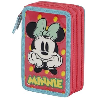 Disney Minnie Mouse Fresh-Pennenetui, drievoudig gevuld, roze, 14 x 21 cm, roze, één maat, drievoudige etui gevuld met Fresh, Roze, Garnie Fresh Triple Pennenetui Disney Minnie Mouse Fresh-Pennenetui, drievoudig gevuld, roze, 14 x 21 cm, roze, één maat, drievoudige etui gevuld met Fresh, Roze, Garnie Fresh Triple Pennenetui