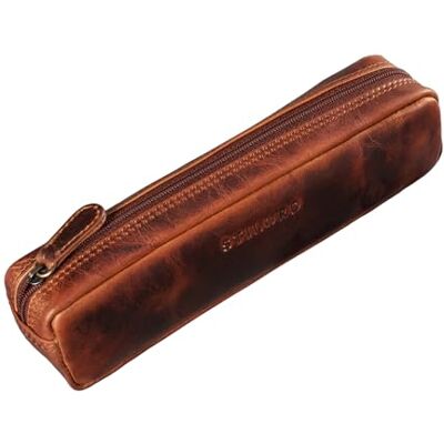 STILORD 'Preston' Leren Etui Pen Vintage Pennenetui Ronde Pennenzak Pennenhouder Schoolpotloden voor Mannen Vrouwen Echt Leer Kantoor, Kara Cognac, M, Kara Cognac, Vintage stijl STILORD 'Preston' Leren Etui Pen Vintage Pennenetui Ronde Pennenzak Pennenhouder Schoolpotloden voor Mannen Vrouwen Echt Leer Kantoor, Kara Cognac, M, Kara Cognac, Vintage stijl