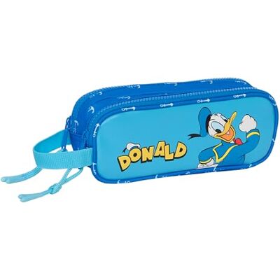 safta Donald Dubbel etui voor kinderen, ideaal voor schoolgaande kinderen, comfortabel en veelzijdig, kwaliteit en sterkte, 21 x 6 x 8 cm, kleur blauw, blauw, esthetisch, casual, Blauw, informeel safta Donald Dubbel etui voor kinderen, ideaal voor schoolgaande kinderen, comfortabel en veelzijdig, kwaliteit en sterkte, 21 x 6 x 8 cm, kleur blauw, blauw, esthetisch, casual, Blauw, informeel