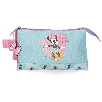 Disney Minnie My Happy Place, blauw, drievoudig etui, Minnie Disney Minnie My Happy Place, blauw, drievoudig etui, Minnie
