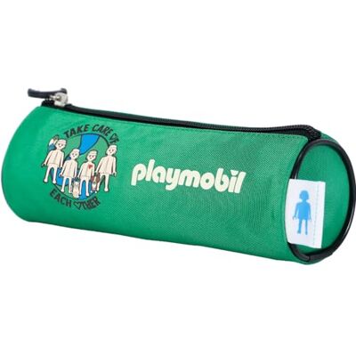 DOHE Rond schooletui met ritssluiting, officiële licentie, duurzaam polyester, 21 x 7,5 x 7,5 cm, schoolmateriaal, Groen, PLAYMOBIL CORE pennenetui, rond DOHE Rond schooletui met ritssluiting, officiële licentie, duurzaam polyester, 21 x 7,5 x 7,5 cm, schoolmateriaal, Groen, PLAYMOBIL CORE pennenetui, rond