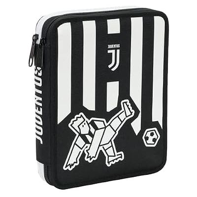 Seven Juventus Maxi-etui, Striker, wit zwart, met pennen, potloden en kleuren, basisscholen en universiteiten, schoolaccessoires, zwart, Taglia Unica, modern, zwart., Modern Seven Juventus Maxi-etui, Striker, wit zwart, met pennen, potloden en kleuren, basisscholen en universiteiten, schoolaccessoires, zwart, Taglia Unica, modern, zwart., Modern