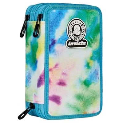 Invicta Fantasy Schooltas met 3 ritssluitingen, blauw en paars, drievoudig volledig vak met pennen, potloden en stiften, schoolaccessoires, rugzakaccessoires, basisschool, meisjes, hemelsblauw,, Invicta Fantasy Schooltas met 3 ritssluitingen, blauw en paars, drievoudig volledig vak met pennen, potloden en stiften, schoolaccessoires, rugzakaccessoires, basisschool, meisjes, hemelsblauw,,