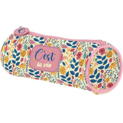 DOHE Eenvoudig schooletui 1 vak, veelzijdig rond etui, 21 x 7,5 cm, ritssluiting, gemaakt van duurzaam polyester dat is La Vie, meerkleurig, 21 x 7,5 cm, eenvoudig (1, Meerkleurig, Eenpersoons DOHE Eenvoudig schooletui 1 vak, veelzijdig rond etui, 21 x 7,5 cm, ritssluiting, gemaakt van duurzaam polyester dat is La Vie, meerkleurig, 21 x 7,5 cm, eenvoudig (1, Meerkleurig, Eenpersoons