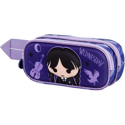 KARACTERMANIA Woensdag Chibi Dual 3D pennenetui, lila, paars, één maat, dubbel 3D Chibi etui, Lila., Chibi dubbel etui 3D KARACTERMANIA Woensdag Chibi Dual 3D pennenetui, lila, paars, één maat, dubbel 3D Chibi etui, Lila., Chibi dubbel etui 3D