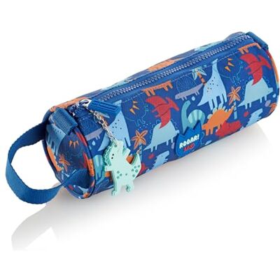 Miquelrius Schooletui, rendondo-etui, gemaakt van gerecyclede flessen, ritssluiting, organiseer je schoolmateriaal voor de eerste schooldag, dino, blauw, rond etui Miquelrius Schooletui, rendondo-etui, gemaakt van gerecyclede flessen, ritssluiting, organiseer je schoolmateriaal voor de eerste schooldag, dino, blauw, rond etui