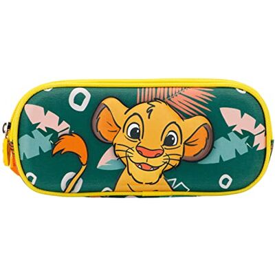 Disney Le Lion King Green Dubbele 3D-etui, groen, 22 x 9,5 cm, groen, Talla única, 3D-etui dubbel groen Disney Le Lion King Green Dubbele 3D-etui, groen, 22 x 9,5 cm, groen, Talla única, 3D-etui dubbel groen