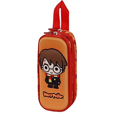 Harry Potter Bobblehead 3D Double Orange Pennenetui 3D Double Bobblehead, Oranje, 3D-etui met dubbele Bobblehead Harry Potter Bobblehead 3D Double Orange Pennenetui 3D Double Bobblehead, Oranje, 3D-etui met dubbele Bobblehead