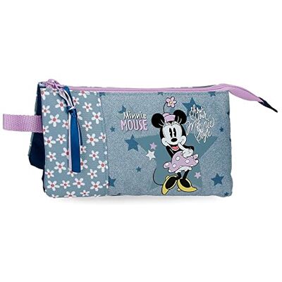 Disney Minnie Style Pennenetui, drievoudig, blauw, 22 x 12 x 5 cm, polyester, blauw, drievoudig etui, Blauw, Drievoudig etui Disney Minnie Style Pennenetui, drievoudig, blauw, 22 x 12 x 5 cm, polyester, blauw, drievoudig etui, Blauw, Drievoudig etui