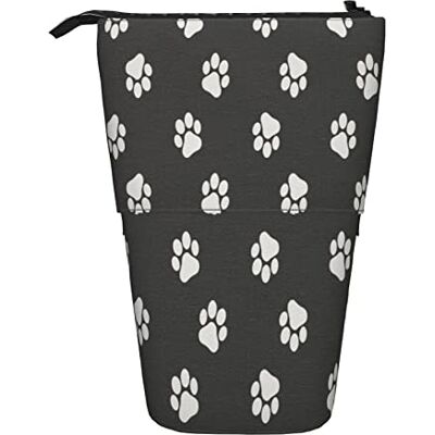 WICRON Telescopische etui, hondenpootafdrukken kattenpootafdrukken huisdierhouder potloodhouder met ritssluiting pennenzak pennenzak, zoals foto, één maat, handtas organizer WICRON Telescopische etui, hondenpootafdrukken kattenpootafdrukken huisdierhouder potloodhouder met ritssluiting pennenzak pennenzak, zoals foto, één maat, handtas organizer