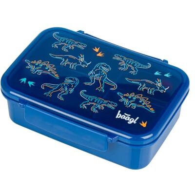 Baagl Lunchbox voor kinderen, voor school, broodtrommel met vakken, voor meisjes, jongens, kleuterschool, snackbox, dinosaurus motief Baagl Lunchbox voor kinderen, voor school, broodtrommel met vakken, voor meisjes, jongens, kleuterschool, snackbox, dinosaurus motief
