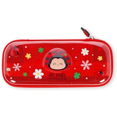 Legami Wonderwow pennenetui, Ladybug-thema, 2 vakken en pennenhouder binnen, binnenvak met netstof, ritssluiting, 23 x 11 x 5 cm Legami Wonderwow pennenetui, Ladybug-thema, 2 vakken en pennenhouder binnen, binnenvak met netstof, ritssluiting, 23 x 11 x 5 cm