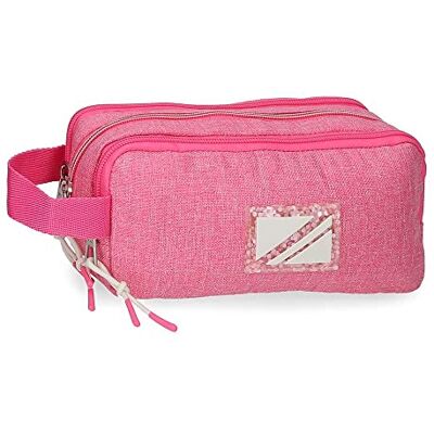 Pepe Jeans Luna Pennenetui, drievoudig, roze, 22 x 10 x 9 cm, polyester, roze, drievoudig etui, Roze, Drievoudig etui Pepe Jeans Luna Pennenetui, drievoudig, roze, 22 x 10 x 9 cm, polyester, roze, drievoudig etui, Roze, Drievoudig etui