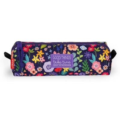 Legami My Pencil Case, bloemenmotief, ritssluiting, van gerecycled kunststof, duurzaam, ruim, praktisch, voor school, kantoor, 22 x 6 cm, aubergine, eigentijds Legami My Pencil Case, bloemenmotief, ritssluiting, van gerecycled kunststof, duurzaam, ruim, praktisch, voor school, kantoor, 22 x 6 cm, aubergine, eigentijds