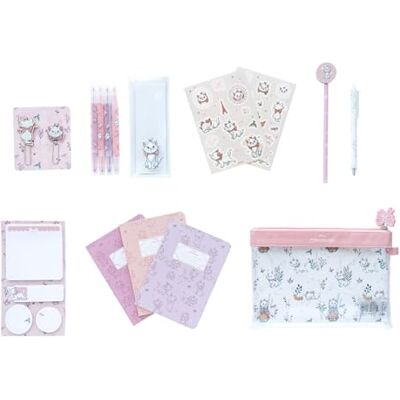 Grupo Erik Disney Bonjour Marie schrijfwarenset, etui met schoolbenodigdheden, schrijfwarenset voor meisjes voor terug naar school, bevat: potlood, balpen, gum, stickers, 3 Grupo Erik Disney Bonjour Marie schrijfwarenset, etui met schoolbenodigdheden, schrijfwarenset voor meisjes voor terug naar school, bevat: potlood, balpen, gum, stickers, 3
