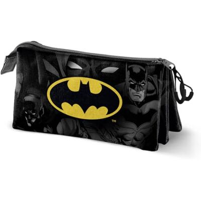 KARACTERMANIA Batman Drievoudig pennenetui met dop, 23 x 11 cm, zwart, één maat, drievoudige etui met dop, zwart., Drievoudig etui met dop KARACTERMANIA Batman Drievoudig pennenetui met dop, 23 x 11 cm, zwart, één maat, drievoudige etui met dop, zwart., Drievoudig etui met dop
