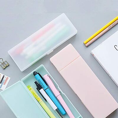 SagaSave 1 etui van kunststof voor potloden, pennen, schoolbenodigdheden, etui voor studenten (wit, middelgroot) SagaSave 1 etui van kunststof voor potloden, pennen, schoolbenodigdheden, etui voor studenten (wit, middelgroot)