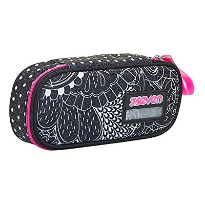 Seven Etui Round voor kinderen en jongeren, zwart., Taglia unica, Modern Seven Etui Round voor kinderen en jongeren, zwart., Taglia unica, Modern