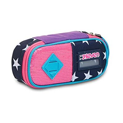 Seven Round Plus Pennenhouder Pinking Blue, Blauw, Taglia Unica, modern Seven Round Plus Pennenhouder Pinking Blue, Blauw, Taglia Unica, modern