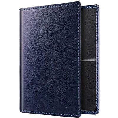 FINTIE Hoes voor Autopapier Voertuig bewijs, Ultraslank Licht Premium Kunstleer Voertuigbewijs Etui Creditcardhouder voor Het Kentekenbewijs Identiteitskaart en Kaarten, Blauw FINTIE Hoes voor Autopapier Voertuig bewijs, Ultraslank Licht Premium Kunstleer Voertuigbewijs Etui Creditcardhouder voor Het Kentekenbewijs Identiteitskaart en Kaarten, Blauw