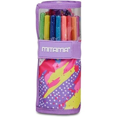 Seven Glitter Roll Mitama, oprolbare etui met 25 stuks glitter, paars en lila, school en vrije tijd, schoolaccessoires, meisjes en meisjes, aubergine, Taglia Unica, school, Aubergine, School Seven Glitter Roll Mitama, oprolbare etui met 25 stuks glitter, paars en lila, school en vrije tijd, schoolaccessoires, meisjes en meisjes, aubergine, Taglia Unica, school, Aubergine, School