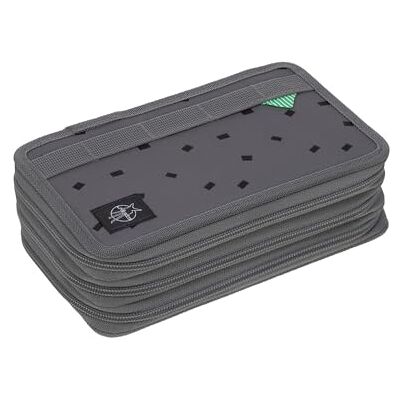 Lässig Pennenetui gevuld 20-delig School Triple Pencil Case Unique, spekles antraciet, Eén maat, pennenetui Lässig Pennenetui gevuld 20-delig School Triple Pencil Case Unique, spekles antraciet, Eén maat, pennenetui