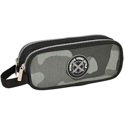safta Dubbel etui voor kinderen, ideaal voor schoolgaande kinderen, comfortabel en veelzijdig, kwaliteit en sterkte, 21 x 6 x 8 cm, kleur zwart, zwart, esthetisch, casual safta Dubbel etui voor kinderen, ideaal voor schoolgaande kinderen, comfortabel en veelzijdig, kwaliteit en sterkte, 21 x 6 x 8 cm, kleur zwart, zwart, esthetisch, casual