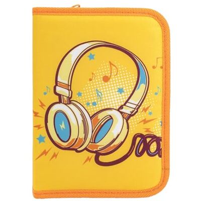 Idena 22079 Etui met ritssluiting, design geluid, 28-delig, oranje Idena 22079 Etui met ritssluiting, design geluid, 28-delig, oranje