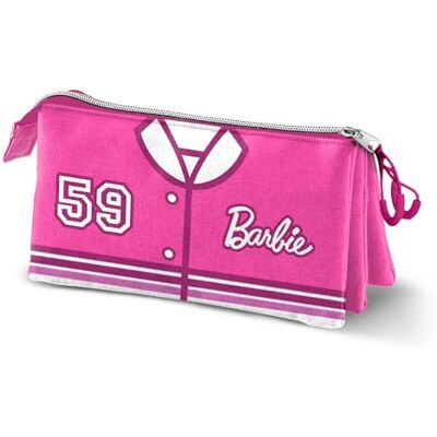 KARACTERMANIA Barbie Varsity-Triple Pennenetui, roze, 23 x 11 cm, roze, één maat, drievoudig etui Varsity, Roze, Varsity drievoudig etui KARACTERMANIA Barbie Varsity-Triple Pennenetui, roze, 23 x 11 cm, roze, één maat, drievoudig etui Varsity, Roze, Varsity drievoudig etui