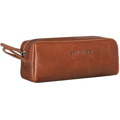 STILORD 'Linus' lederen pennenetui vintage etui etui pennen pennenhouder school mannen en vrouwen, Bruin hengels, Classic STILORD 'Linus' lederen pennenetui vintage etui etui pennen pennenhouder school mannen en vrouwen, Bruin hengels, Classic