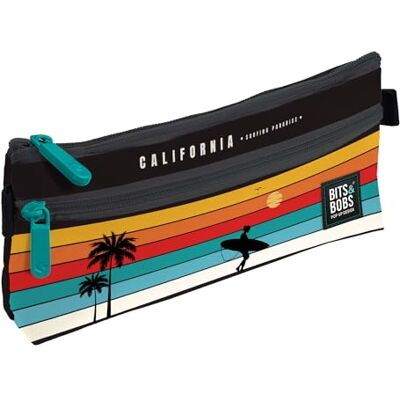 Grafoplás Plat schooletui 2 vakken 23 x 10 cm vakken met ritssluiting handgrepen gemakkelijk te openen collectie California Bits & Bobs Pop Up Design, zwart, 23 x 10 cm,, zwart., Platte Grafoplás Plat schooletui 2 vakken 23 x 10 cm vakken met ritssluiting handgrepen gemakkelijk te openen collectie California Bits & Bobs Pop Up Design, zwart, 23 x 10 cm,, zwart., Platte