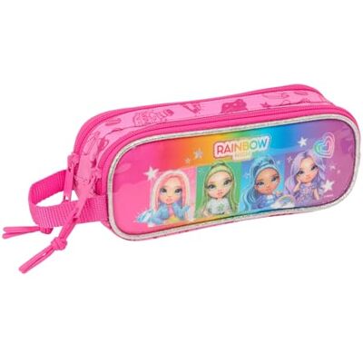 safta Rainbow High Shine Dubbele etui voor kinderen, ideaal voor schoolgaande kinderen, comfortabel en veelzijdig, kwaliteit en sterkte, 21 x 6 x 8 cm, meerkleurig, M, casual safta Rainbow High Shine Dubbele etui voor kinderen, ideaal voor schoolgaande kinderen, comfortabel en veelzijdig, kwaliteit en sterkte, 21 x 6 x 8 cm, meerkleurig, M, casual