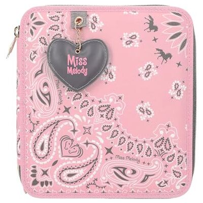 Depesche 12766 Miss Melody Bandana etui met 2 vakken met bandana-motief, roze met kleurpotloden, liniaal, schaar enz. Depesche 12766 Miss Melody Bandana etui met 2 vakken met bandana-motief, roze met kleurpotloden, liniaal, schaar enz.
