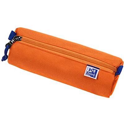 Oxford Ronde etui voor meisjes en jongens, diameter 7 cm, groot, duurzaam, oranje, Oranje, etui Oxford Ronde etui voor meisjes en jongens, diameter 7 cm, groot, duurzaam, oranje, Oranje, etui