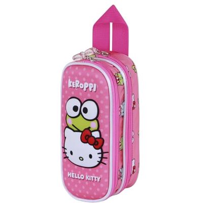 KARACTERMANIA Sanrio Hello Kitty Funny-3D dubbel etui, roze, 22 x 10 cm, Hello Kitty roze, één maat, Sanrio dubbel 3D-etui KARACTERMANIA Sanrio Hello Kitty Funny-3D dubbel etui, roze, 22 x 10 cm, Hello Kitty roze, één maat, Sanrio dubbel 3D-etui