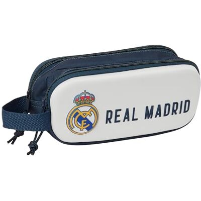 safta Real Madrid 3D-etui voor schoolgaande kinderen, comfortabel en veelzijdig, kwaliteit en duurzaamheid, 21 x 6 x 8 cm, wit/marineblauw, wit/marineblauw, Estándar, casual safta Real Madrid 3D-etui voor schoolgaande kinderen, comfortabel en veelzijdig, kwaliteit en duurzaamheid, 21 x 6 x 8 cm, wit/marineblauw, wit/marineblauw, Estándar, casual