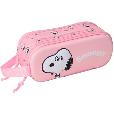safta SNOOPY 3D Dubbele 3D-etui, kinderetui, ideaal voor schoolgaande kinderen, comfortabel en veelzijdig, kwaliteit en sterkte, 21 x 6 x 8 cm, lichtroze, M, casual safta SNOOPY 3D Dubbele 3D-etui, kinderetui, ideaal voor schoolgaande kinderen, comfortabel en veelzijdig, kwaliteit en sterkte, 21 x 6 x 8 cm, lichtroze, M, casual