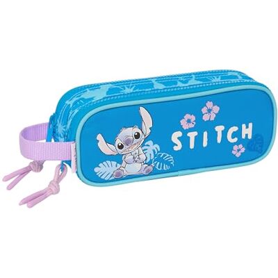safta Stitch Hawaii Dubbel etui voor kinderen, ideaal voor schoolgaande kinderen, comfortabel en veelzijdig, kwaliteit en sterkte, 21 x 6 x 8 cm, blauw, blauw, esthetisch, casual, Blauw, informeel safta Stitch Hawaii Dubbel etui voor kinderen, ideaal voor schoolgaande kinderen, comfortabel en veelzijdig, kwaliteit en sterkte, 21 x 6 x 8 cm, blauw, blauw, esthetisch, casual, Blauw, informeel