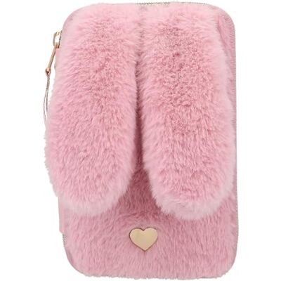 Depesche 12864 Princess Mimi Bunny Ballet 2 vakken gevuld etui met roze pluche bont en lange oren, etui met kleurpotloden, gum, puntenslijper en nog veel meer Depesche 12864 Princess Mimi Bunny Ballet 2 vakken gevuld etui met roze pluche bont en lange oren, etui met kleurpotloden, gum, puntenslijper en nog veel meer