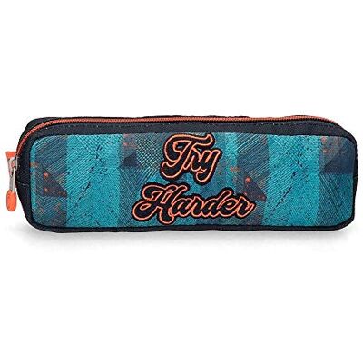 Enso Try Harder Polyester, Blauw, 22x7x3 cms, pennenetui Enso Try Harder Polyester, Blauw, 22x7x3 cms, pennenetui