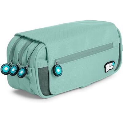 PracticOffice Drievoudig etui met grote binnenvakken en individuele ritssluiting voor school en reizen, Bb Soft Blue, Rugzak voor kinderen PracticOffice Drievoudig etui met grote binnenvakken en individuele ritssluiting voor school en reizen, Bb Soft Blue, Rugzak voor kinderen